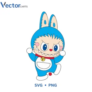 Labubu Doraemon Png Vector Design