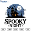 Spooky night v1 Halloween Png Vector Design