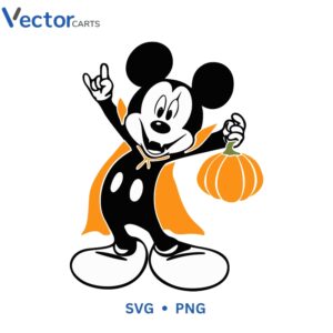 Vampire Mickey Halloween Png Vector Design