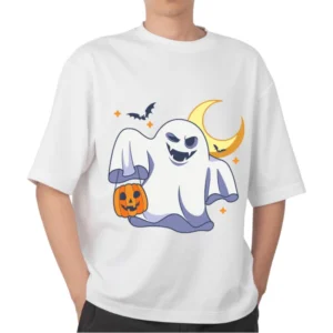 ghost holding pumpkin