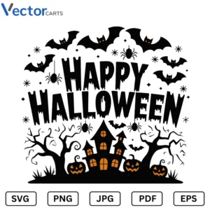 happy Halloween V4 Png Vector Design