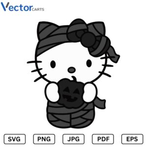 kitty1 Halloween Png Vector Design