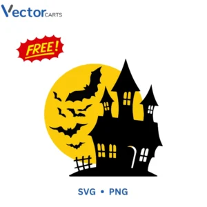 Halloween house Free Png Vector Design