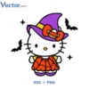 Hello Kitty Witch Halloween Png Vector Design