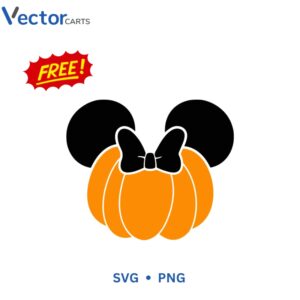 Minnie pumpkin Halloween Png Vector Design