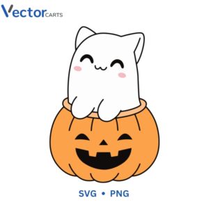 Pumpkin With Cat Png Vector Design