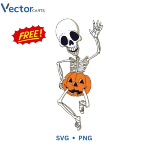Skeleton pumpkin Free Halloween Png Vector Design