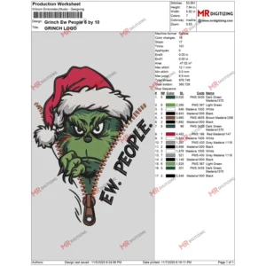 Grinch Ew People 6 by 10