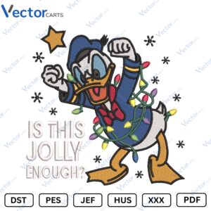 IS THIS JOLLY Duck Christmas Machine Embroidery design