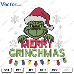 Merry Grinchmas New Christmas Embroidery design