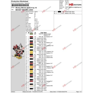 Mickey Minnie Snow 6 by 10