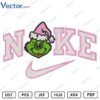 Nike Grinch wife Christmas Machine Embroidery design