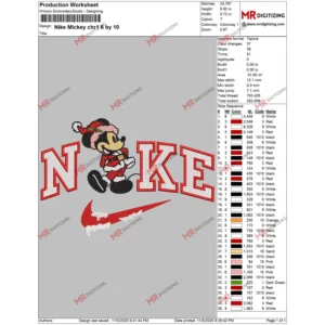 Nike Mickey chr1 6 by 10