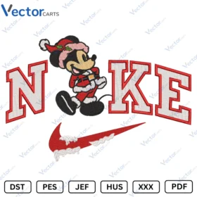 Nike Mickey New Christmas Embroidery design