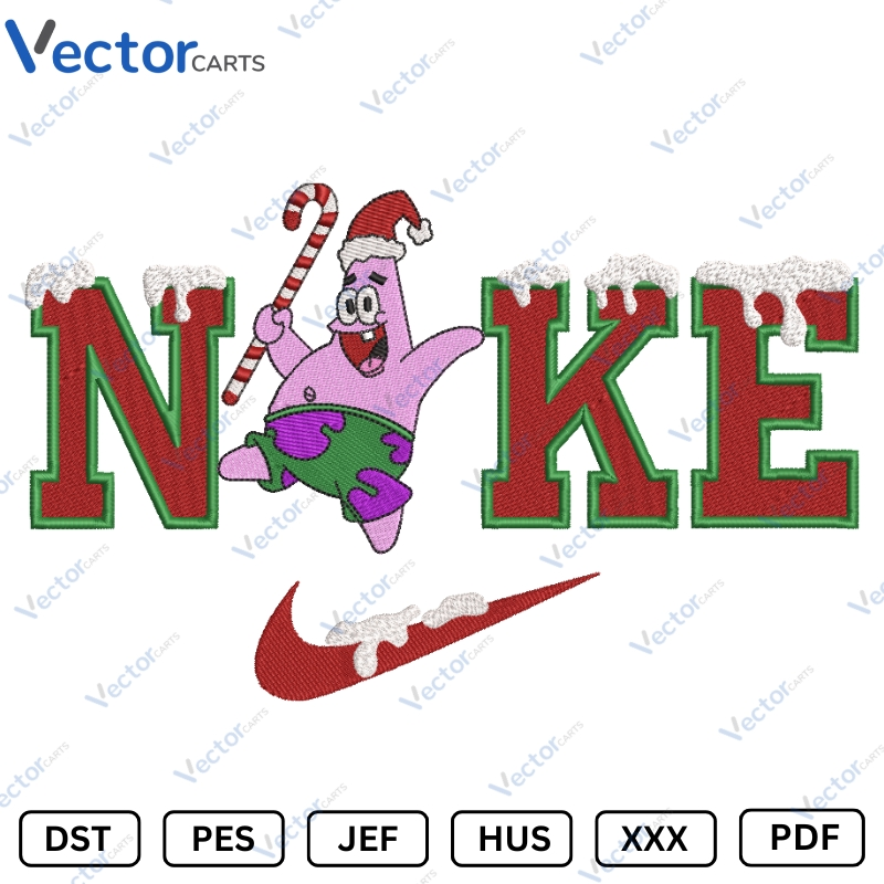 Nike Patrict Christmas Machine Embroidery design