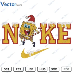 Nike Spongebob Christmas Machine Embroidery design