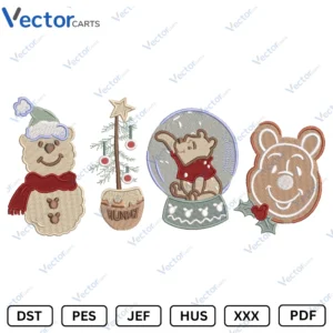 Pooh X Mickey New Christmas Embroidery design