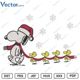 Snoopy X Woodstocks New Christmas Embroidery design