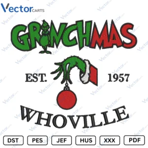 GRINCH MAS n Christmas Machine Embroidery design