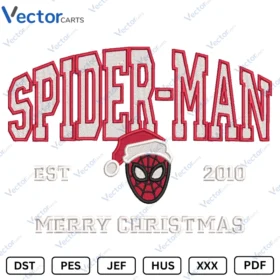Merry Christmas Spiderman Machine Embroidery design