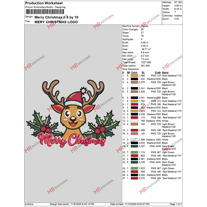 Merry Christmas n 6 by 10