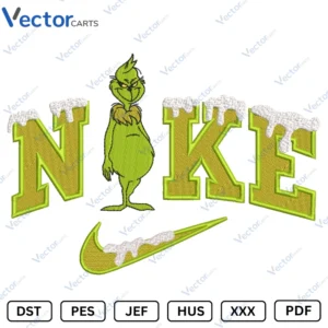 Nike grinch n Christmas Machine Embroidery design
